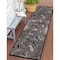 World Rug Gallery Contemporary Palm Leaf Textured Flat Weave Indoor/Outdoor Area Rug 2' x 7' Black 118BLACK2X7 - alternate 7